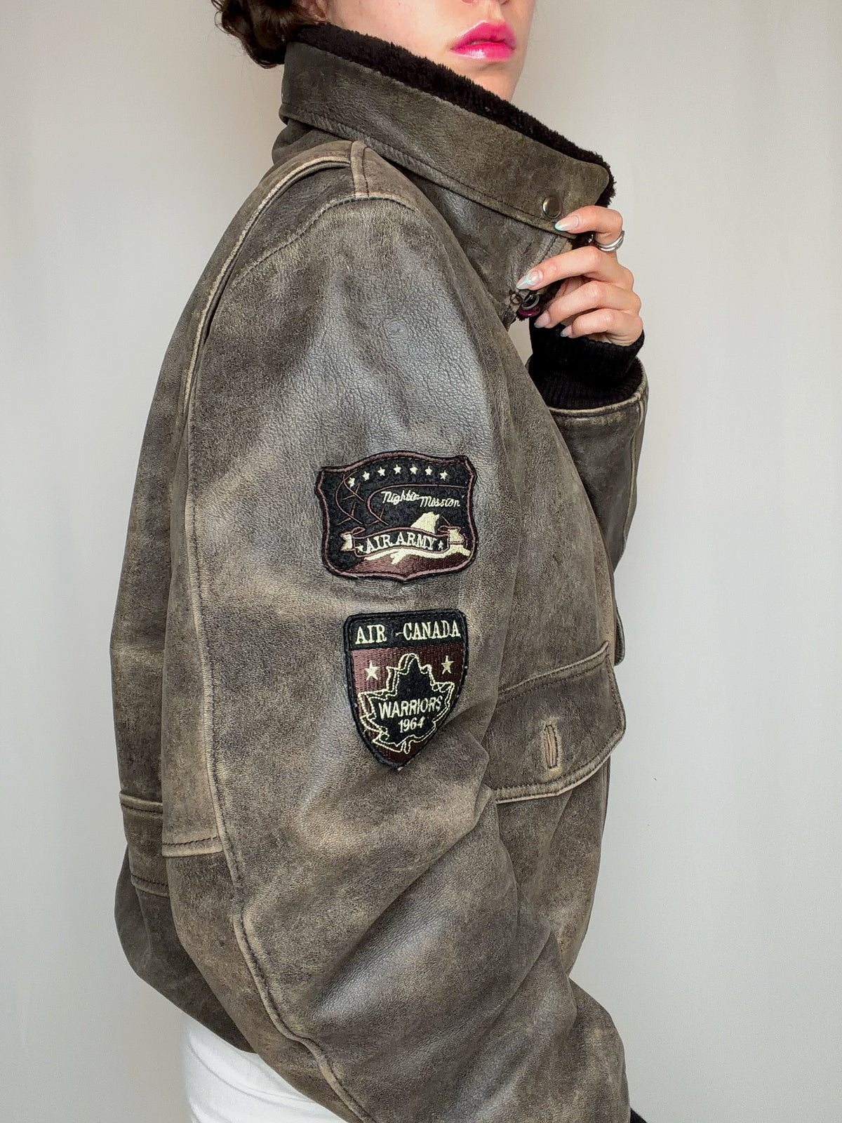 Blouson aviator brun XL vintage