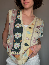Gilet imprimé M vintage