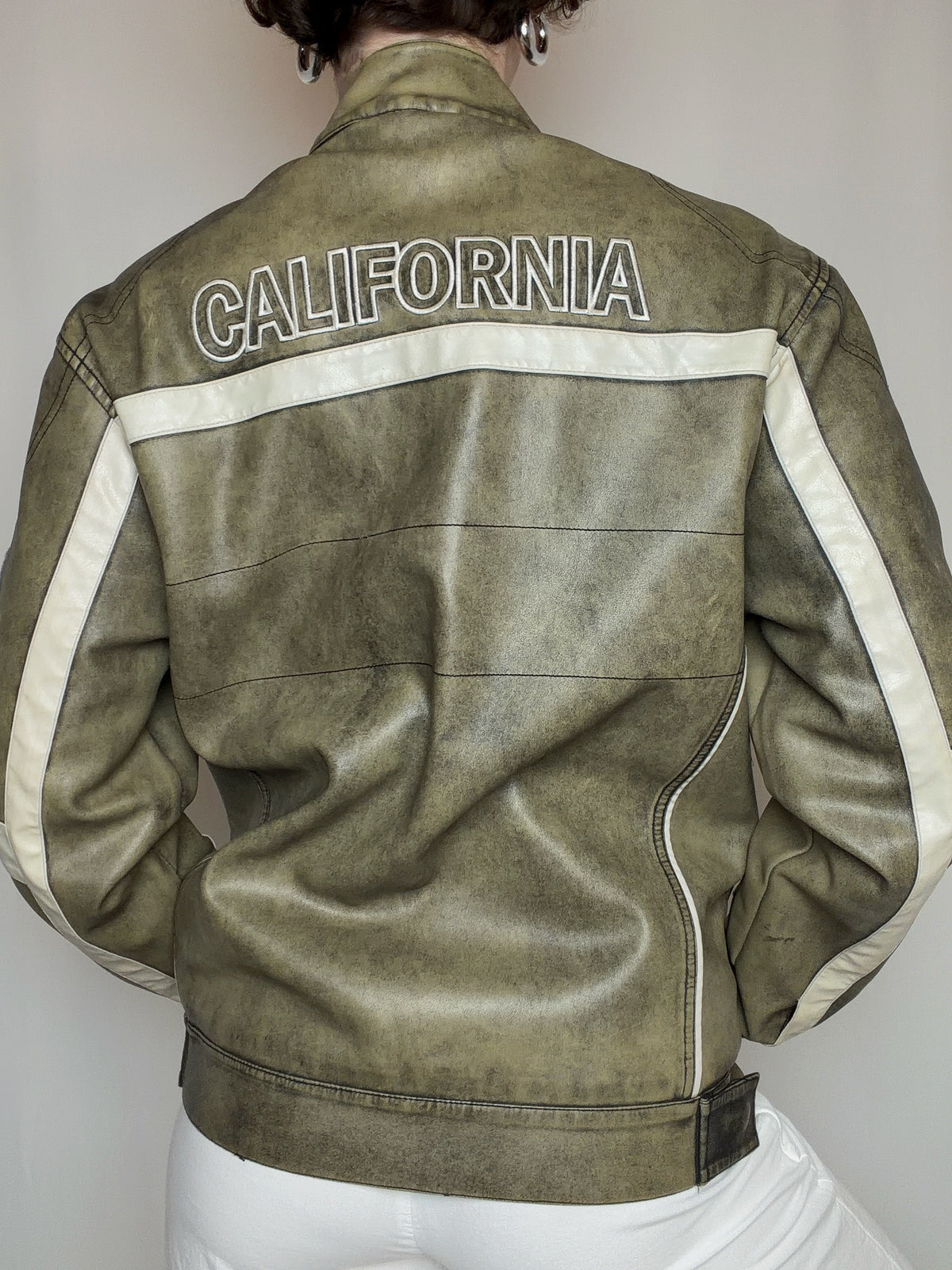 Veste de racing kaki M vintage