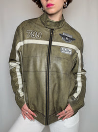 Veste de racing kaki M vintage