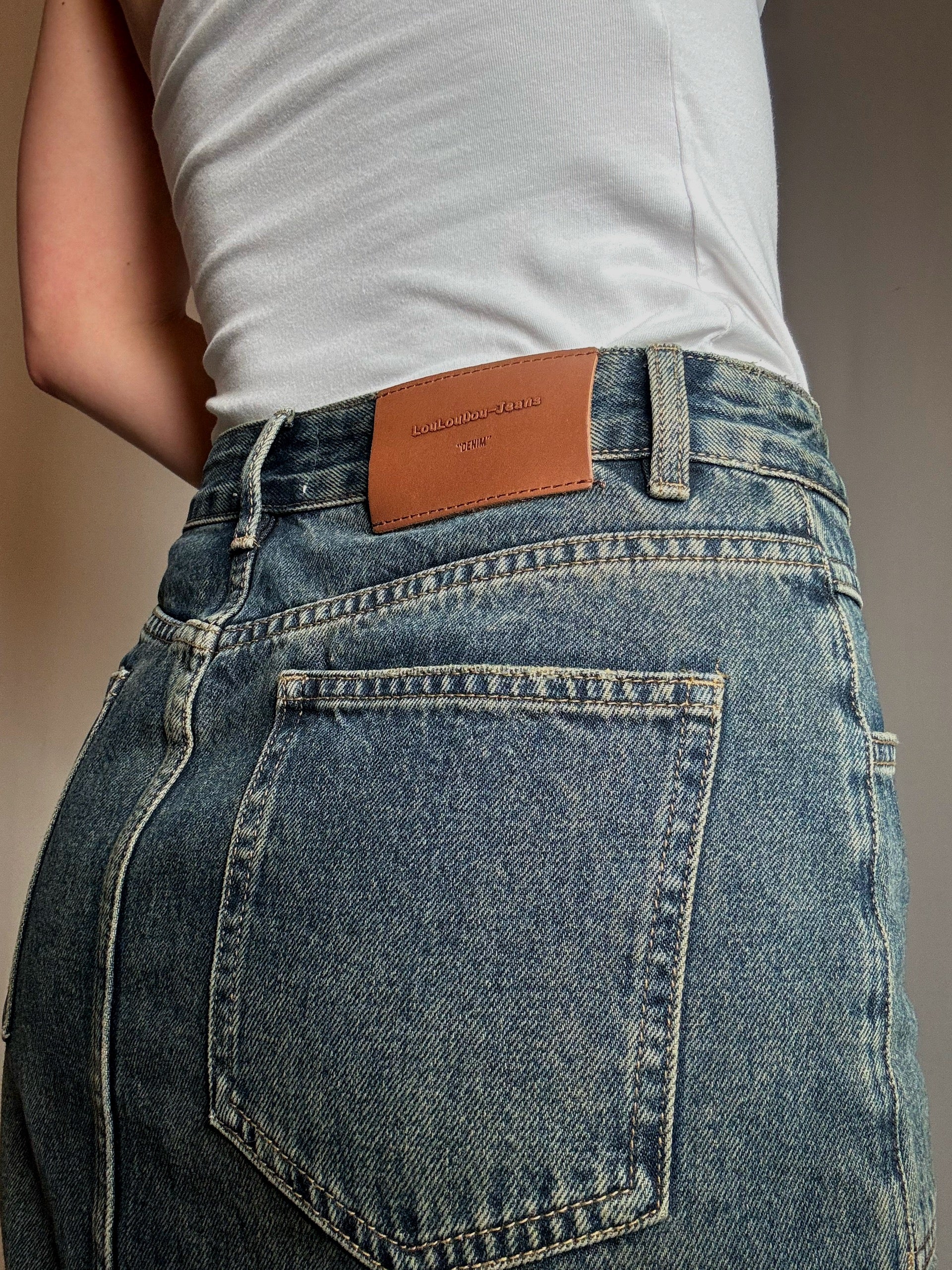 Jupe en denim longue M vintage