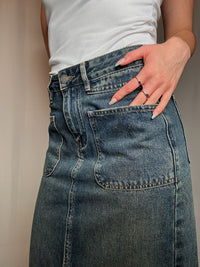 Jupe en denim longue M vintage