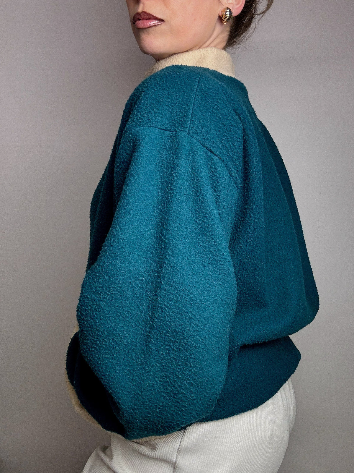 Polaire bicolore oversize XL vintage