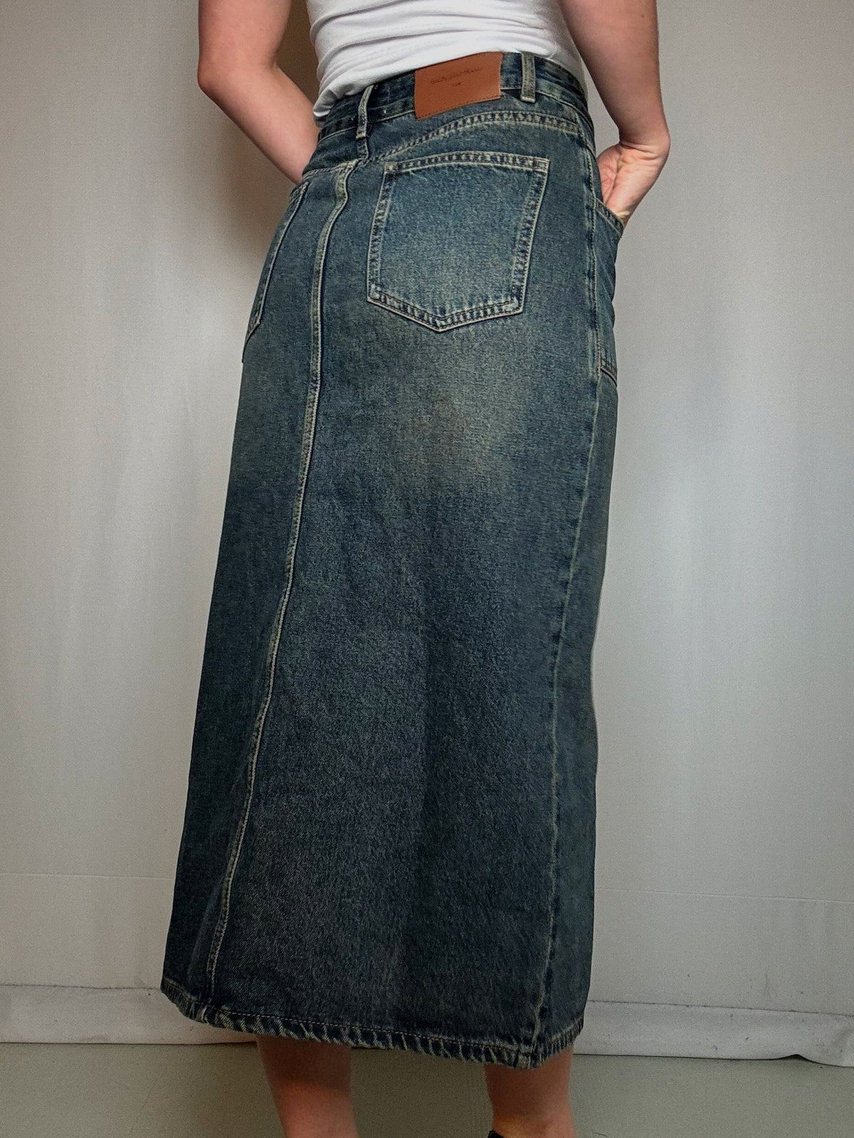 Jupe en denim longue M vintage