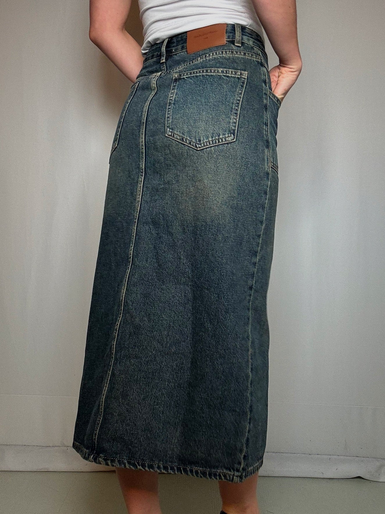 Jupe en denim longue M vintage