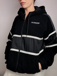 KAPPA M vintage black thick zip-up fleece