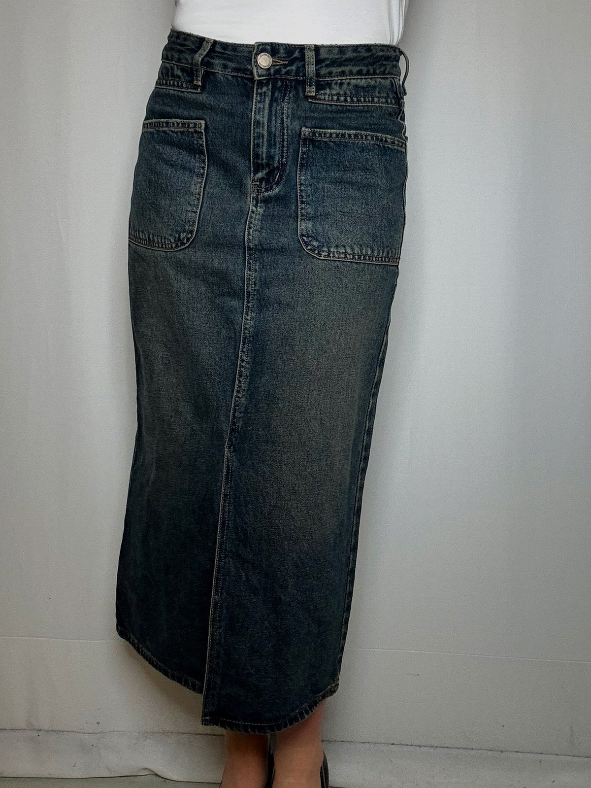 Jupe en denim longue M vintage