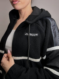KAPPA M vintage black thick zip-up fleece