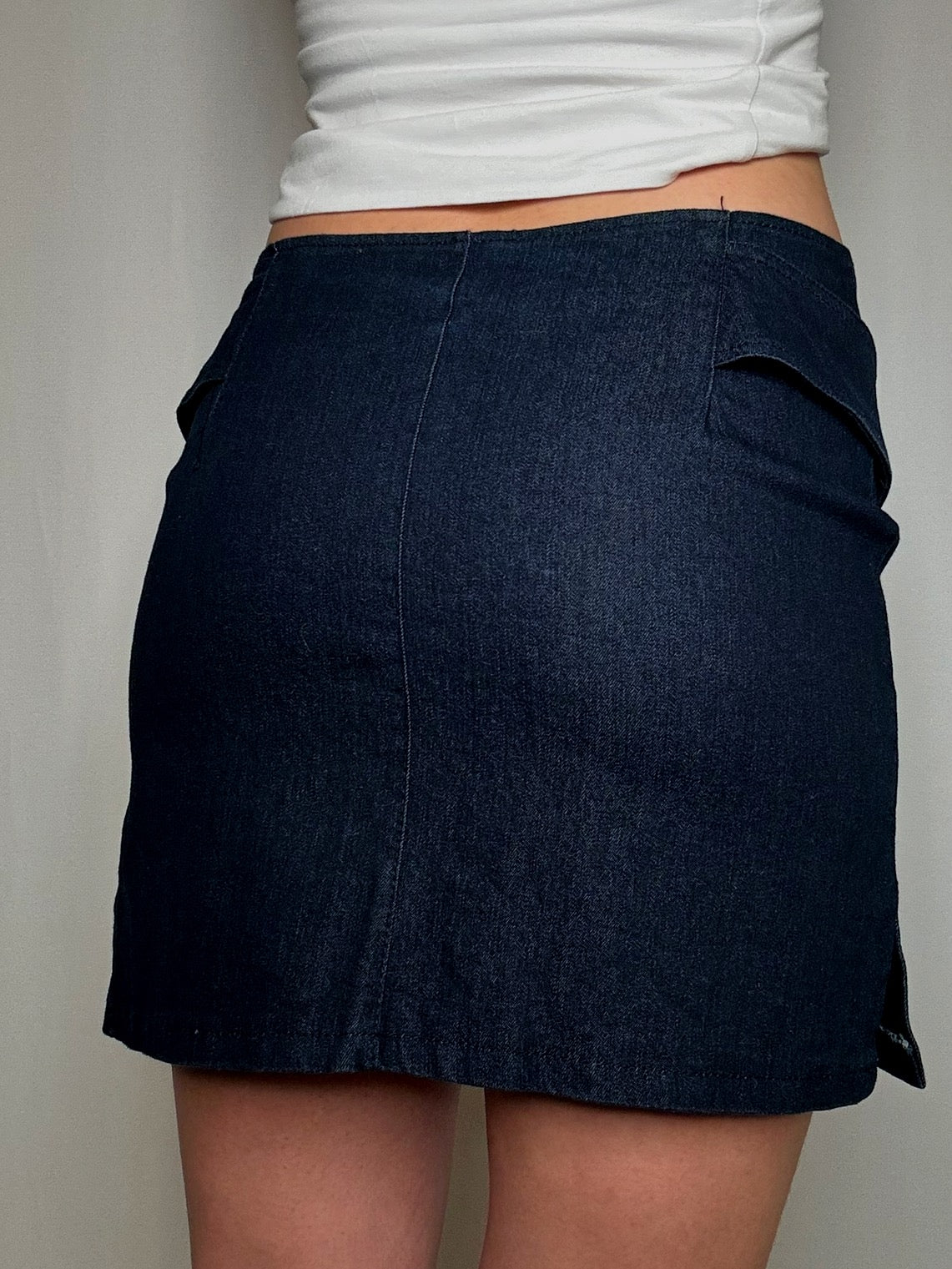 Jupe en denim avec ceinture M vintage