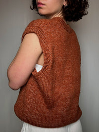 Gilet en maille camel M vintage