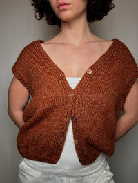 Gilet en maille camel M vintage