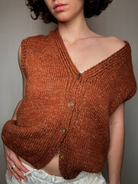 Gilet en maille camel M vintage