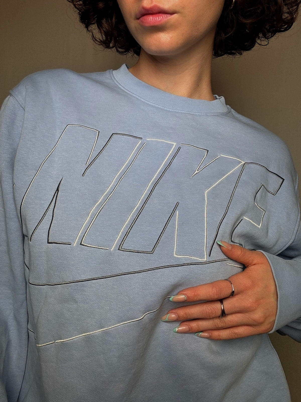Pull bleu Nike M vintage