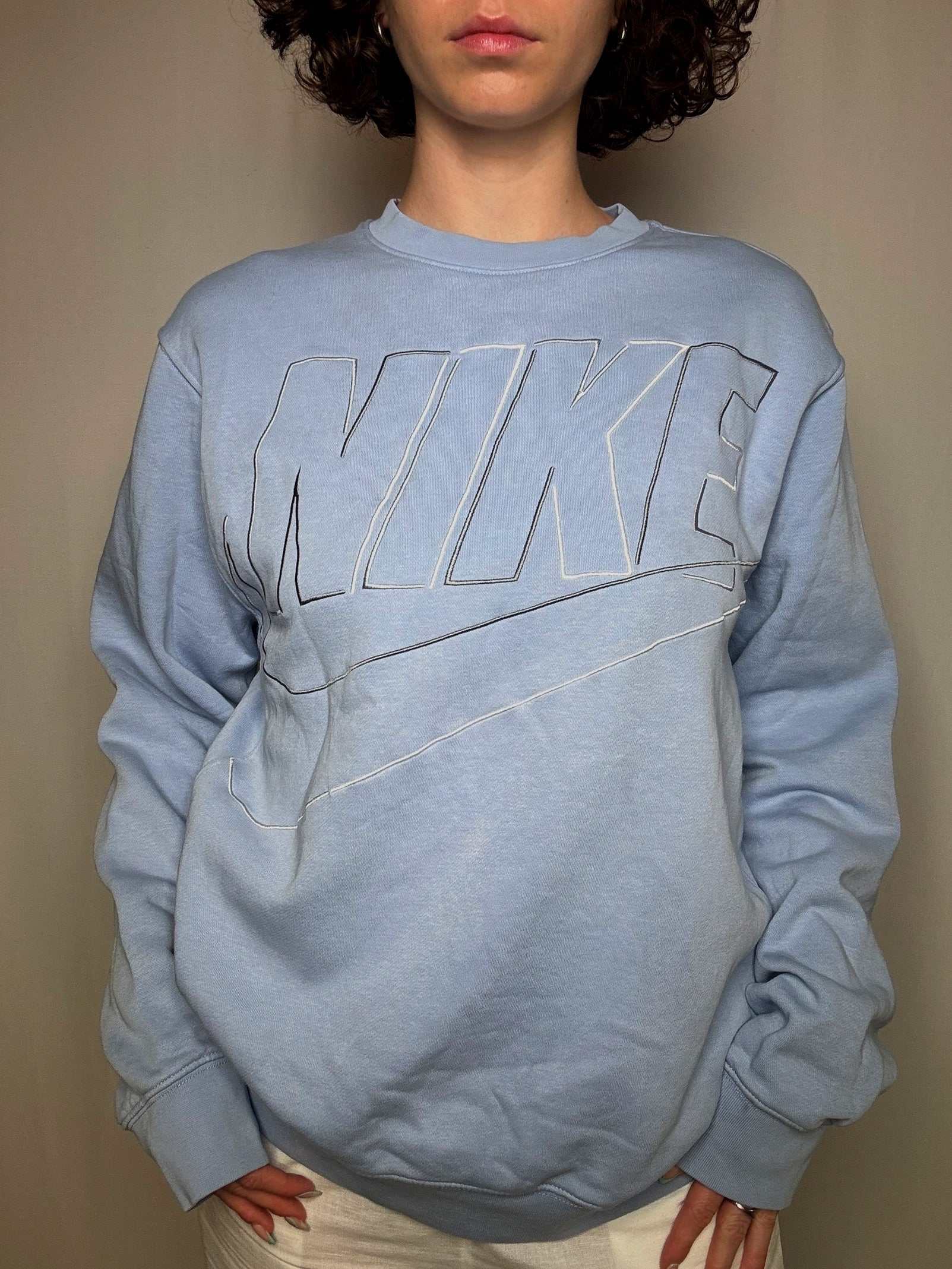 Pull bleu Nike M vintage