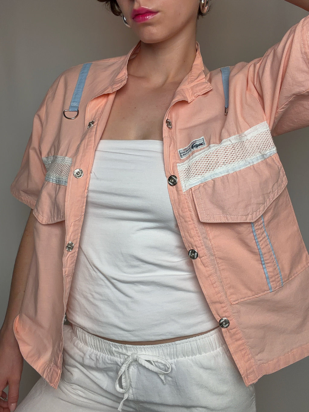 Hemd mit Lacoste-Details M, Vintage