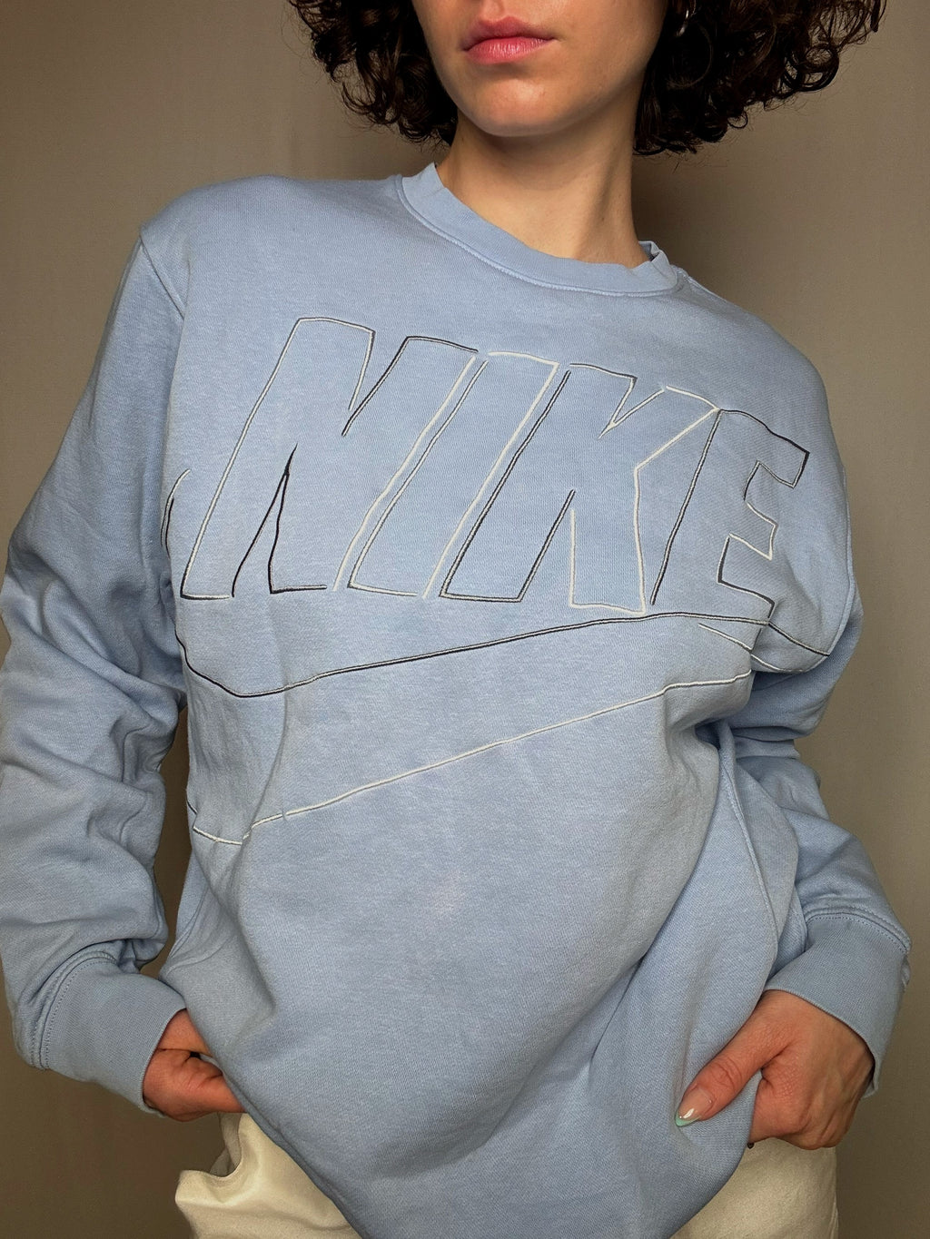 Pull bleu Nike M vintage