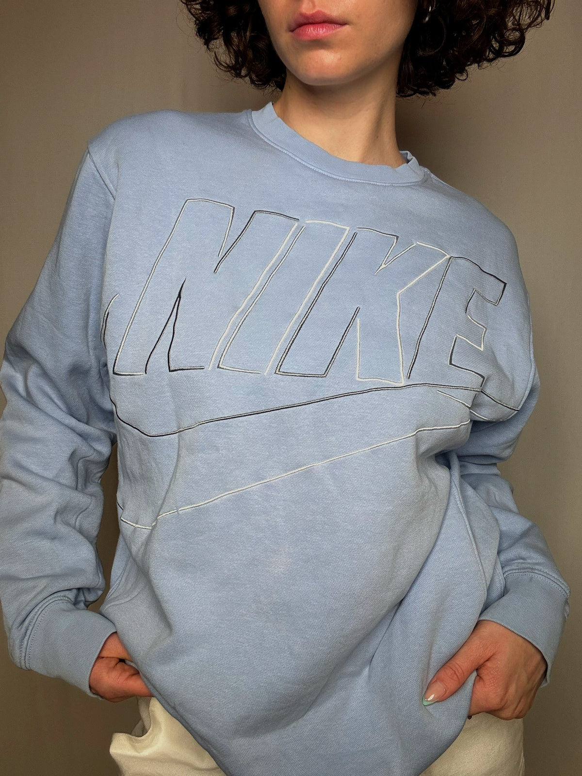 Pull bleu Nike M vintage