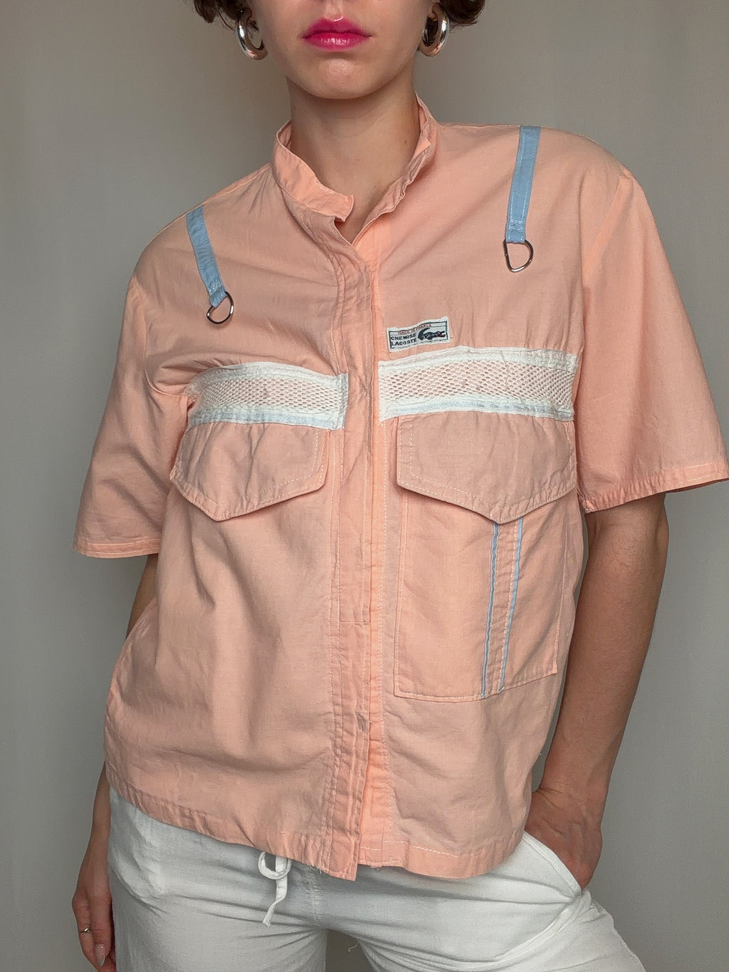 Hemd mit Lacoste-Details M, Vintage