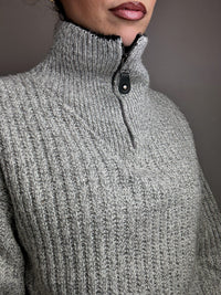 Vintage XL grey knit turtleneck sweater