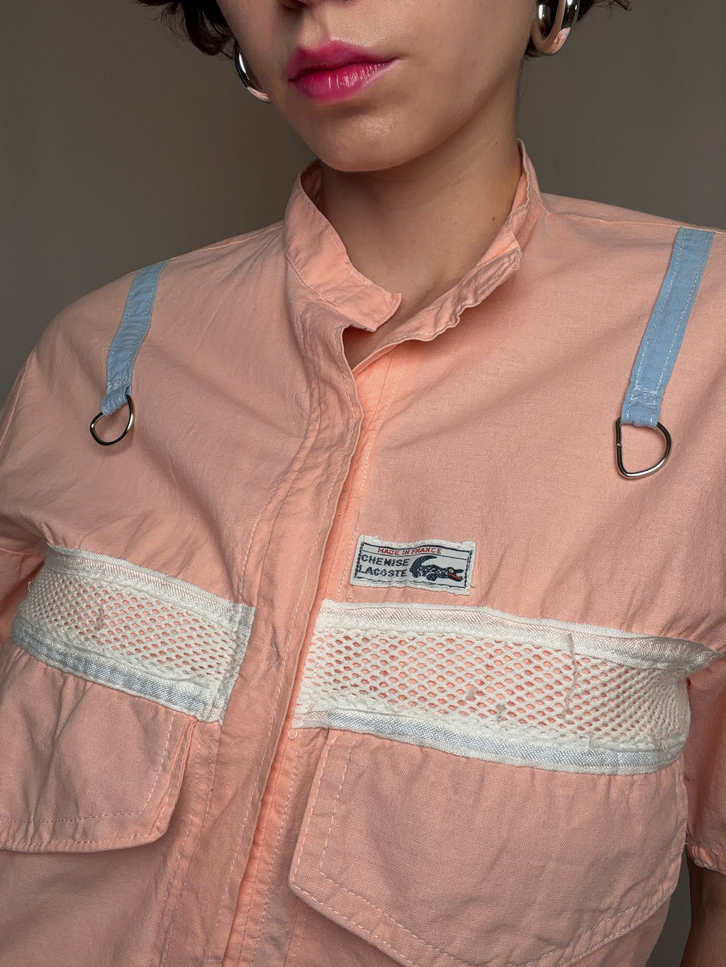Hemd mit Lacoste-Details M, Vintage