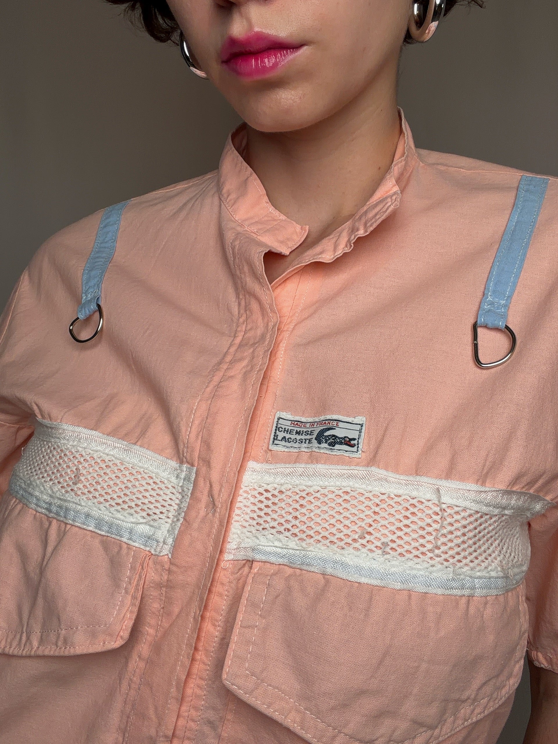 Hemd mit Lacoste-Details M, Vintage