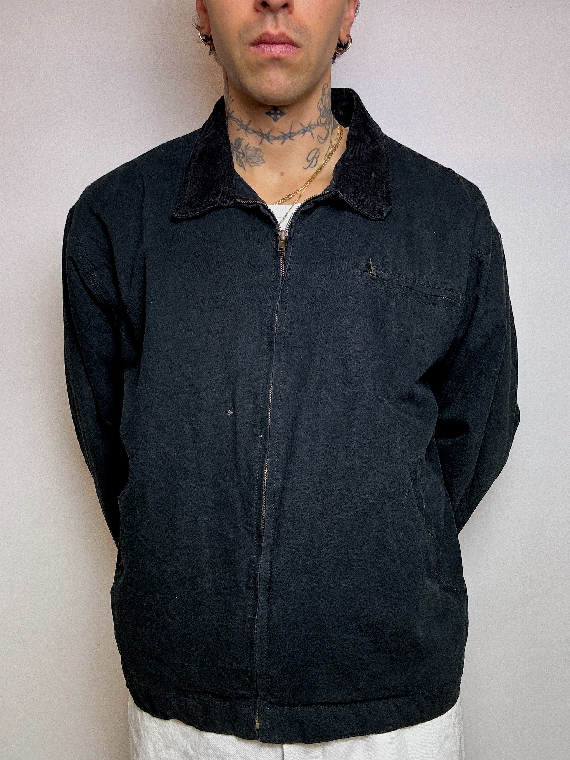 Black boxy style jacket NAVY ARMY XL vintage