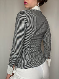 Chemise cintrée à rayure S vintage