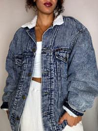 Sherpa denim jacket XL vintage