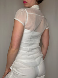 Vintage white light blouse size S