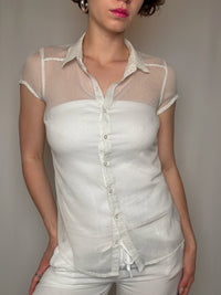 Vintage white light blouse size S