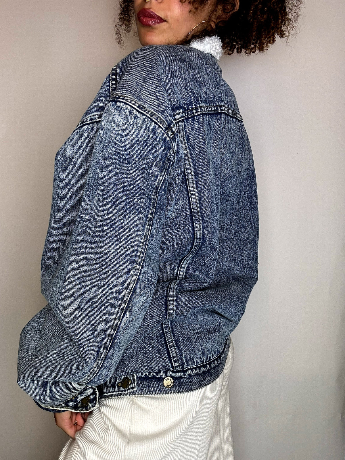 Sherpa denim jacket XL vintage