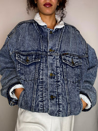 Sherpa denim jacket XL vintage
