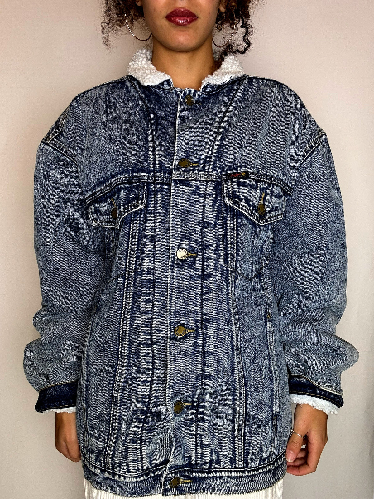 Sherpa denim jacket XL vintage
