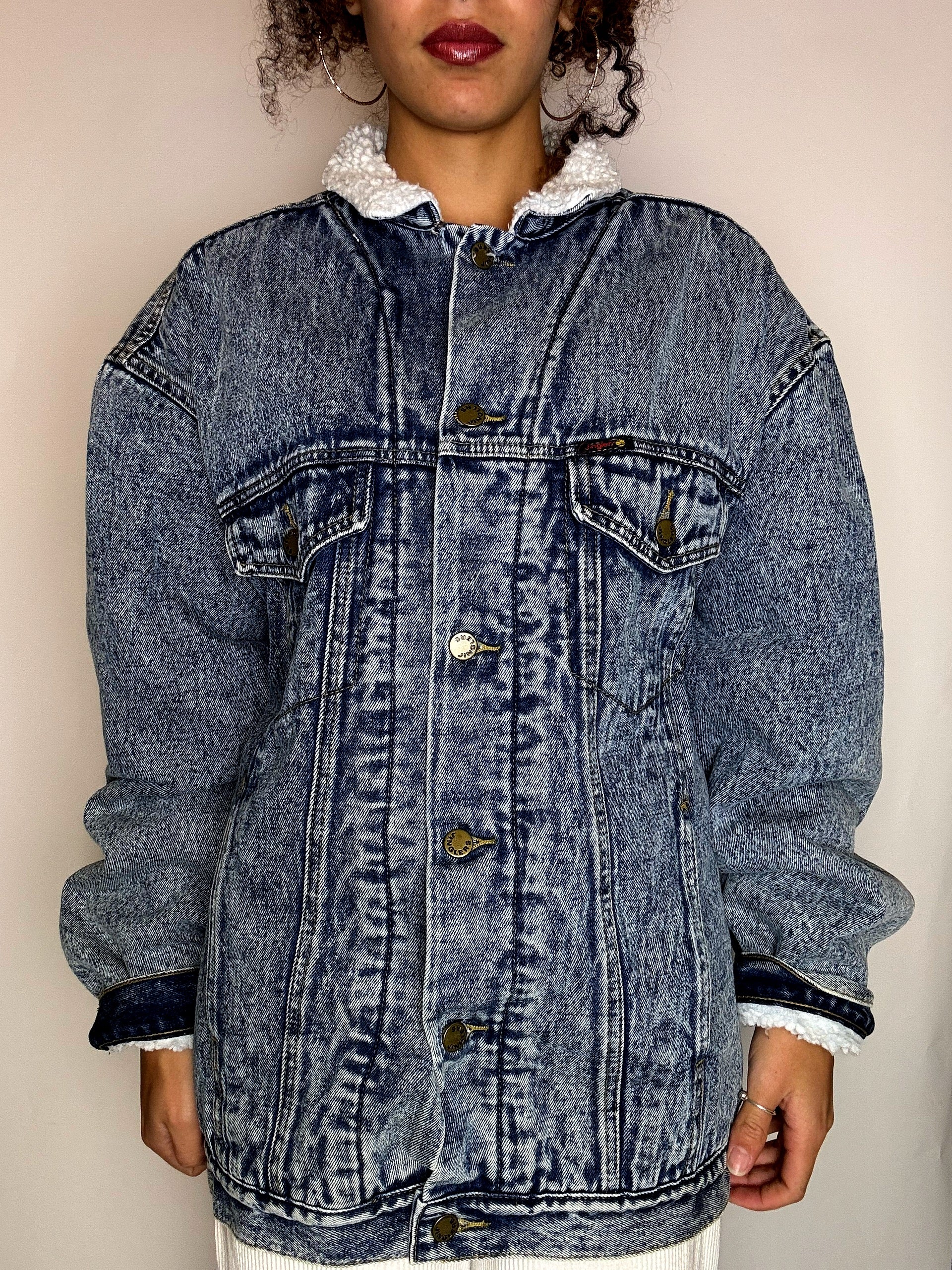Sherpa denim jacket XL vintage