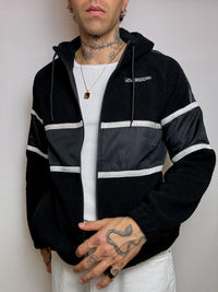 KAPPA M vintage black thick zip-up fleece