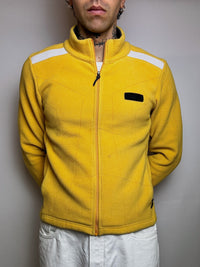 FILA S/M Vintage Gelbes Fleece mit Reißverschluss