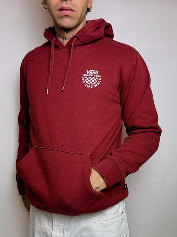 Sweat à capuche bordeaux VANS L vintage