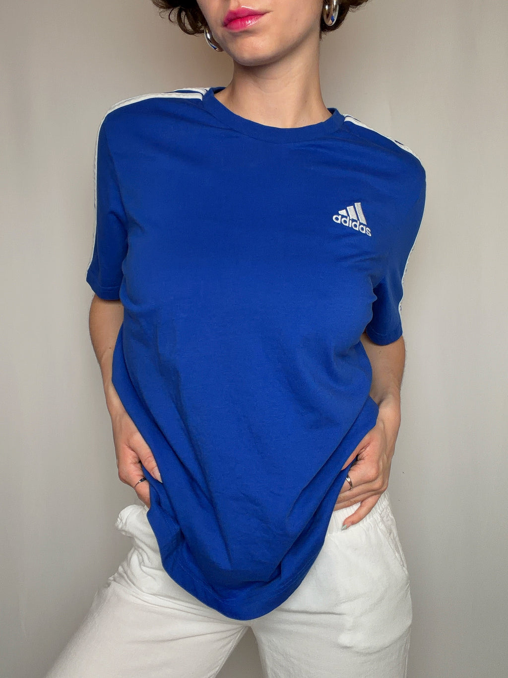 Tshirt bleu Adidas M vintage
