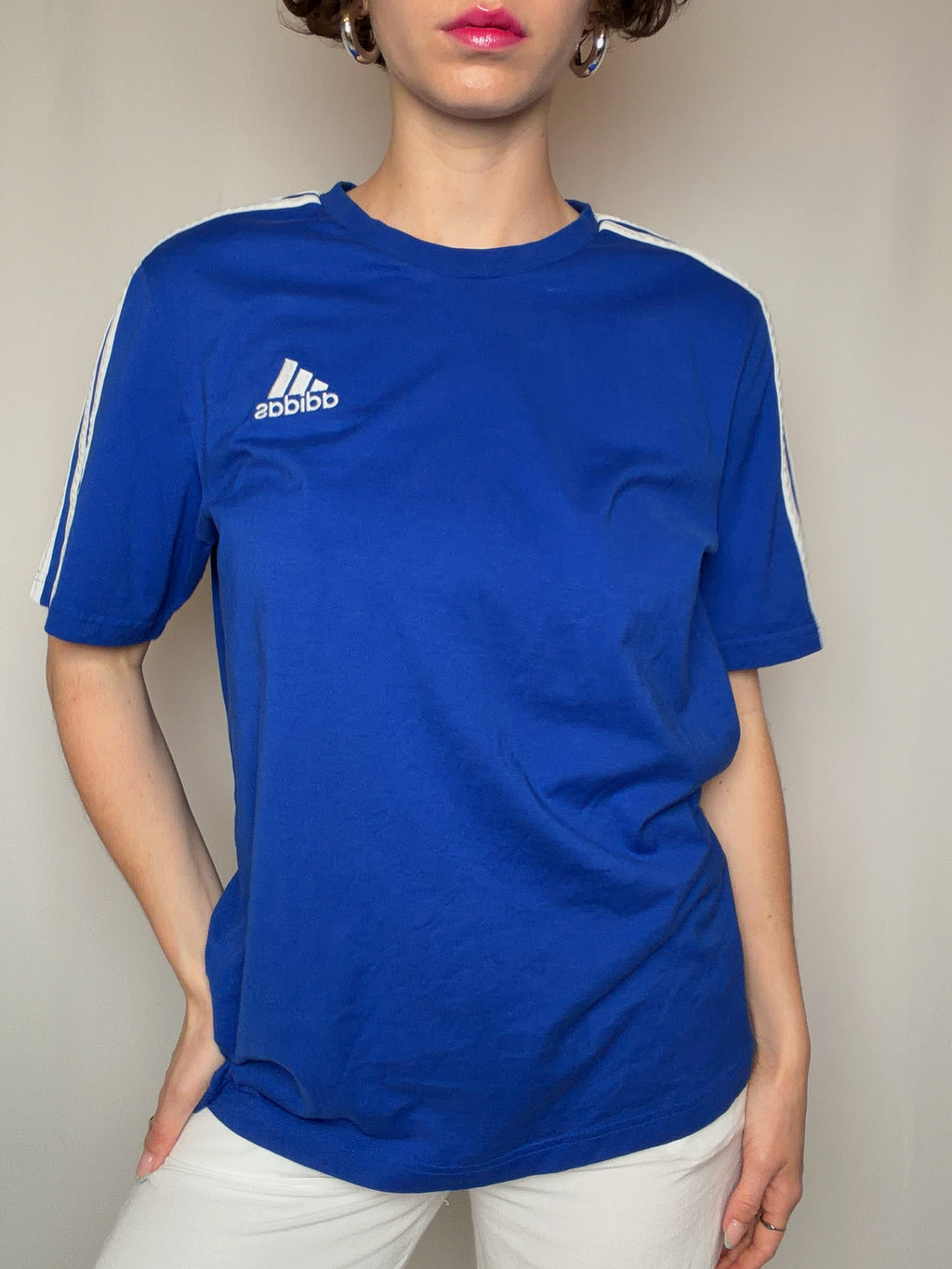 Tshirt bleu Adidas M vintage