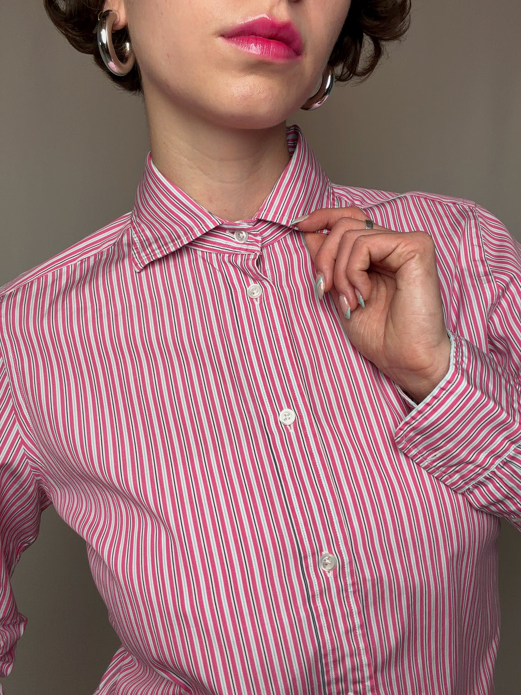 Chemise rose Ralph Lauren S vintage