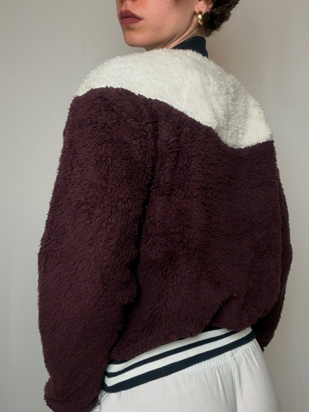 Bomber en fourrure bicolore Nike M vintage