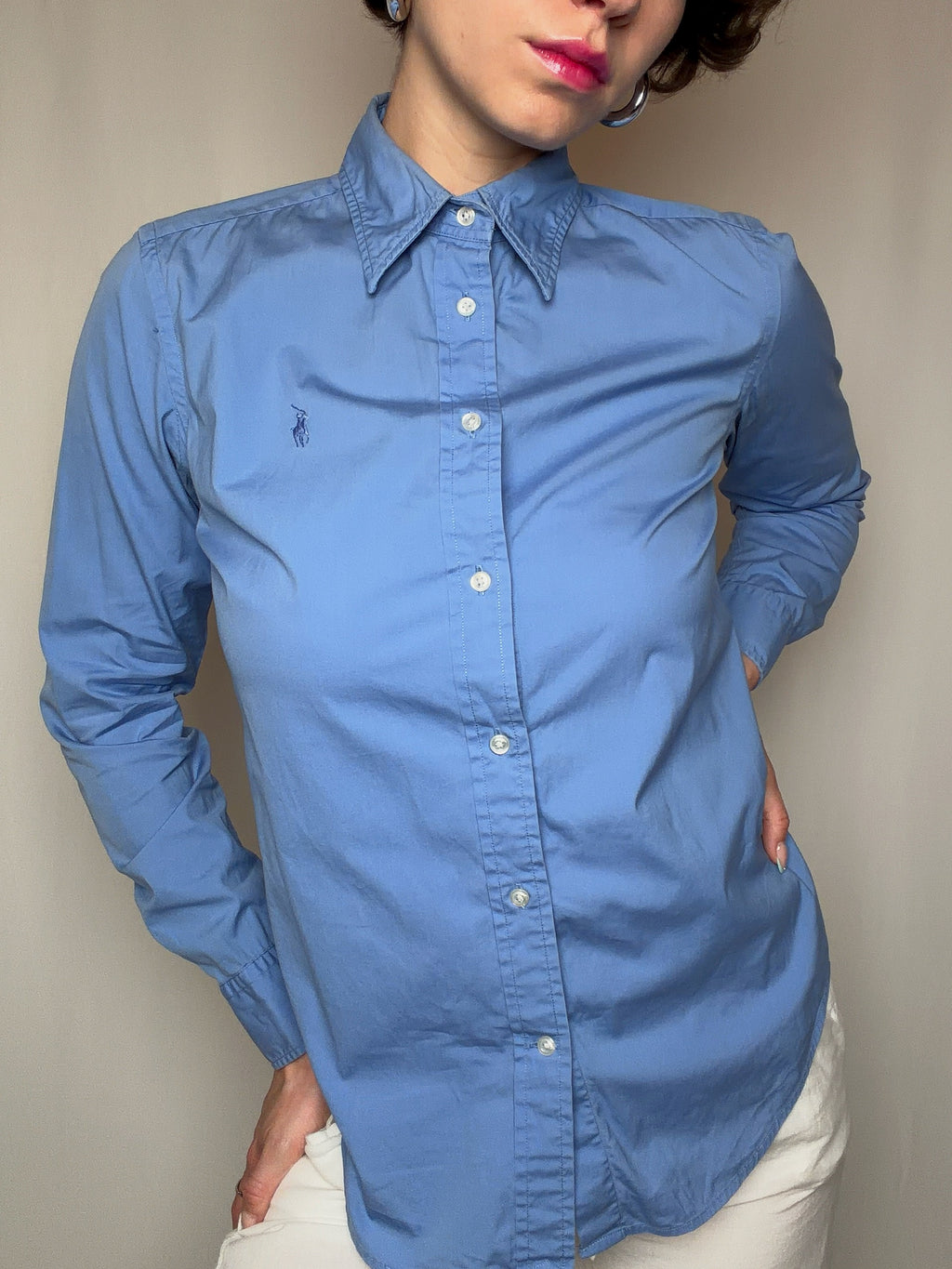 Chemise bleue Ralph Lauren S vintage