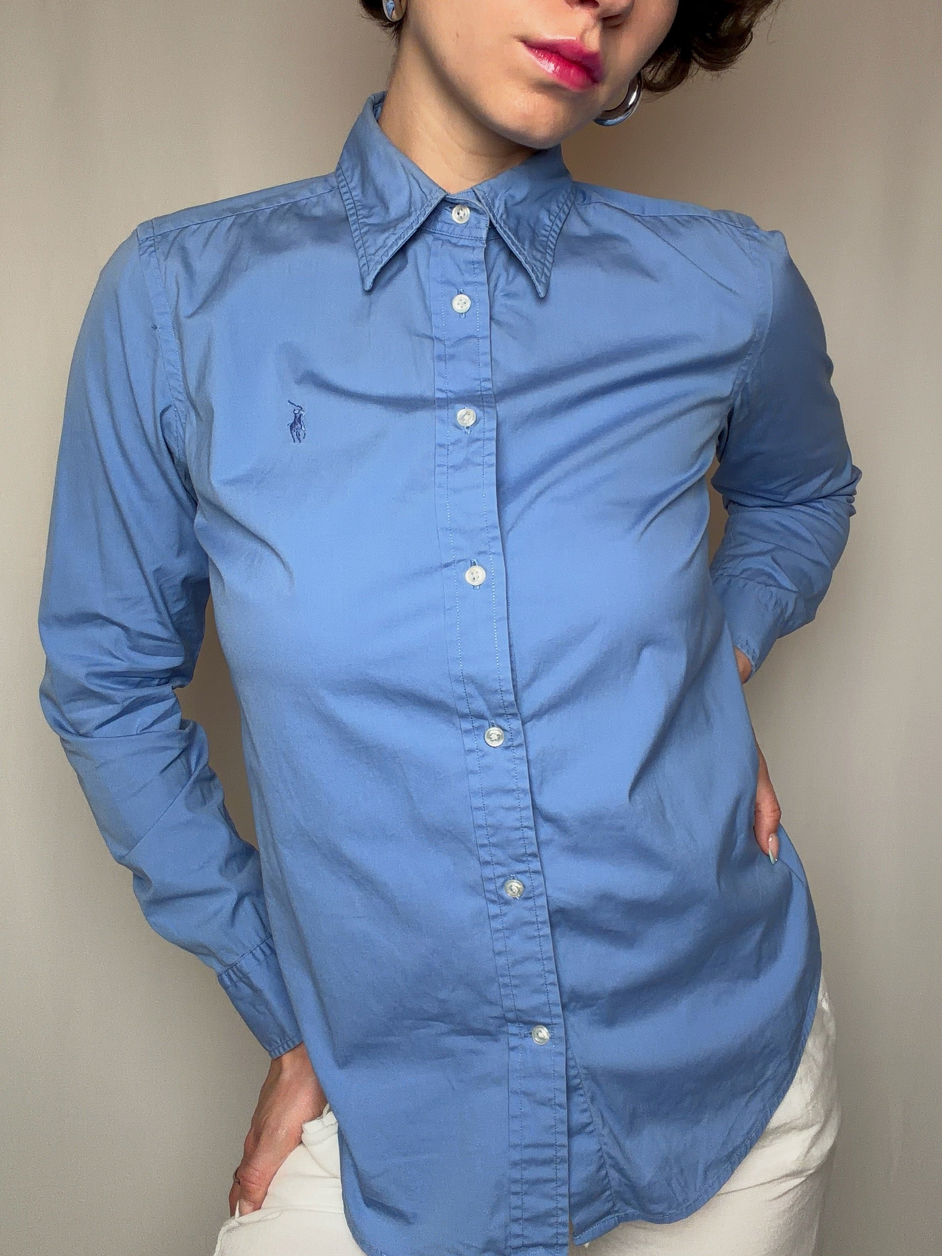 Chemise bleue Ralph Lauren S vintage