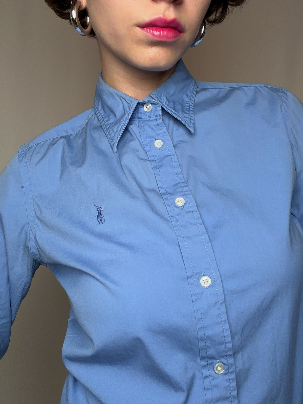 Chemise bleue Ralph Lauren S vintage