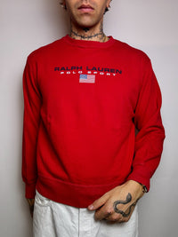 RALPH LAUREN M vintage red crewneck sweatshirt
