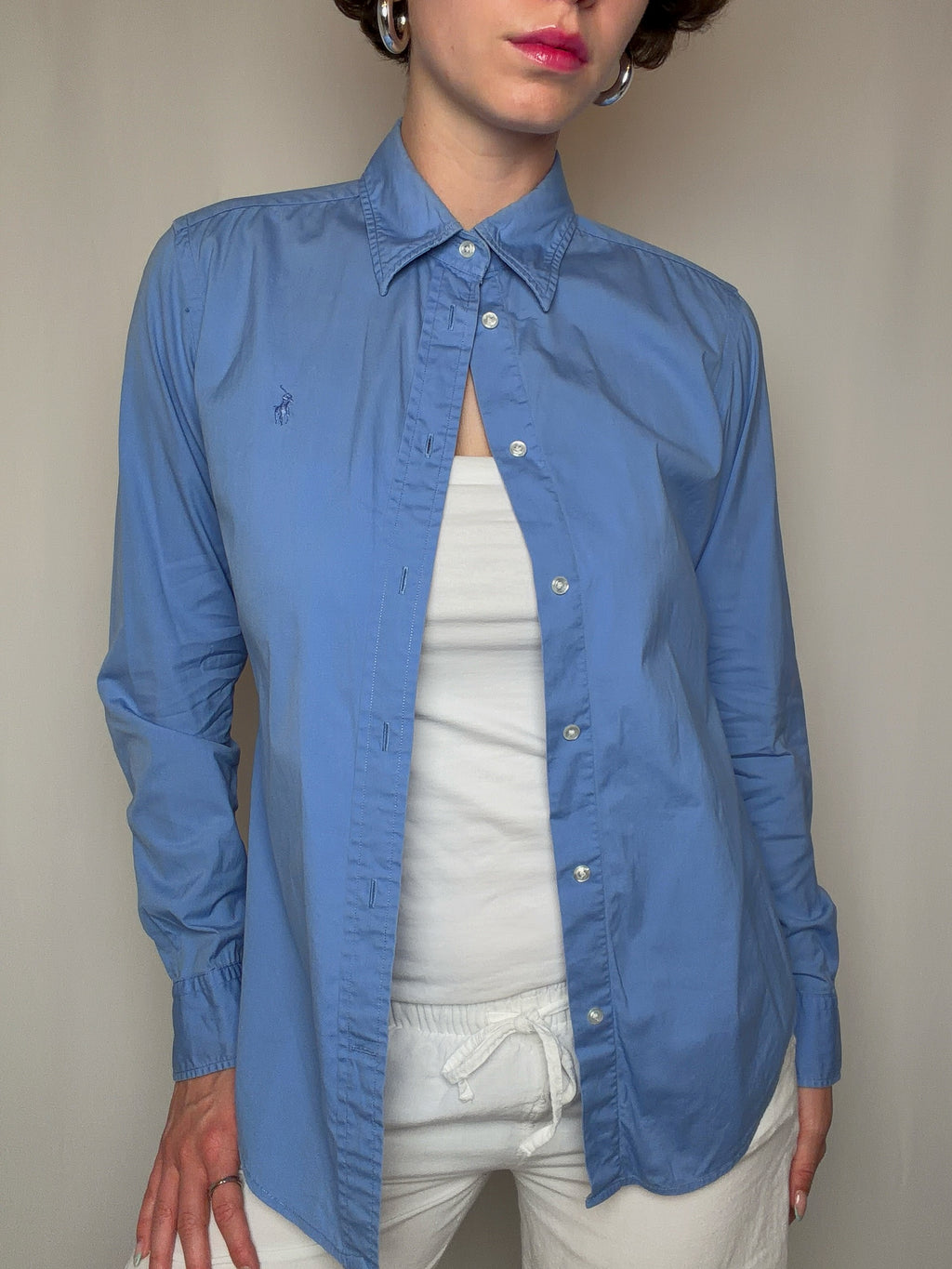 Chemise bleue Ralph Lauren S vintage