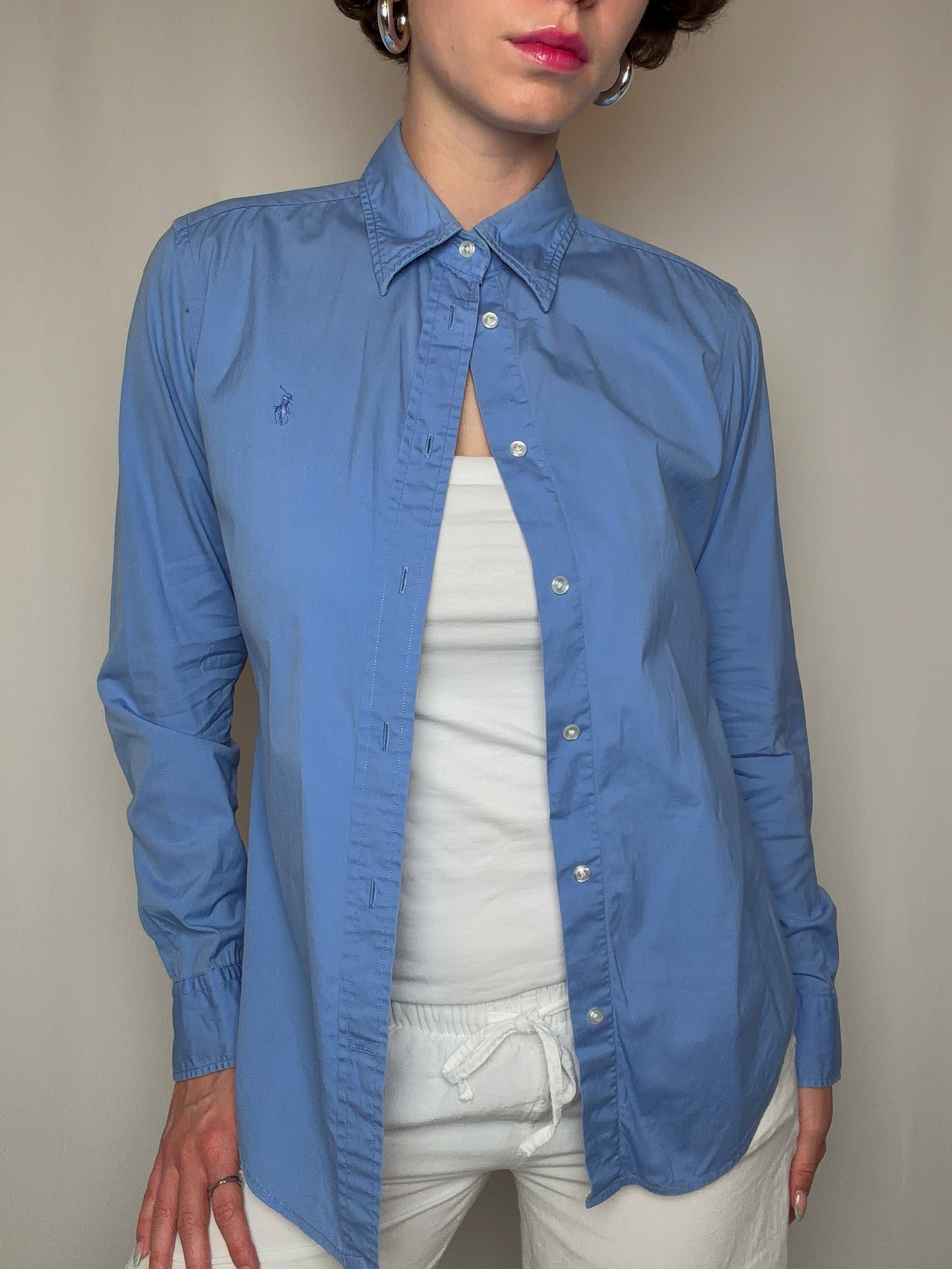 Chemise bleue Ralph Lauren S vintage