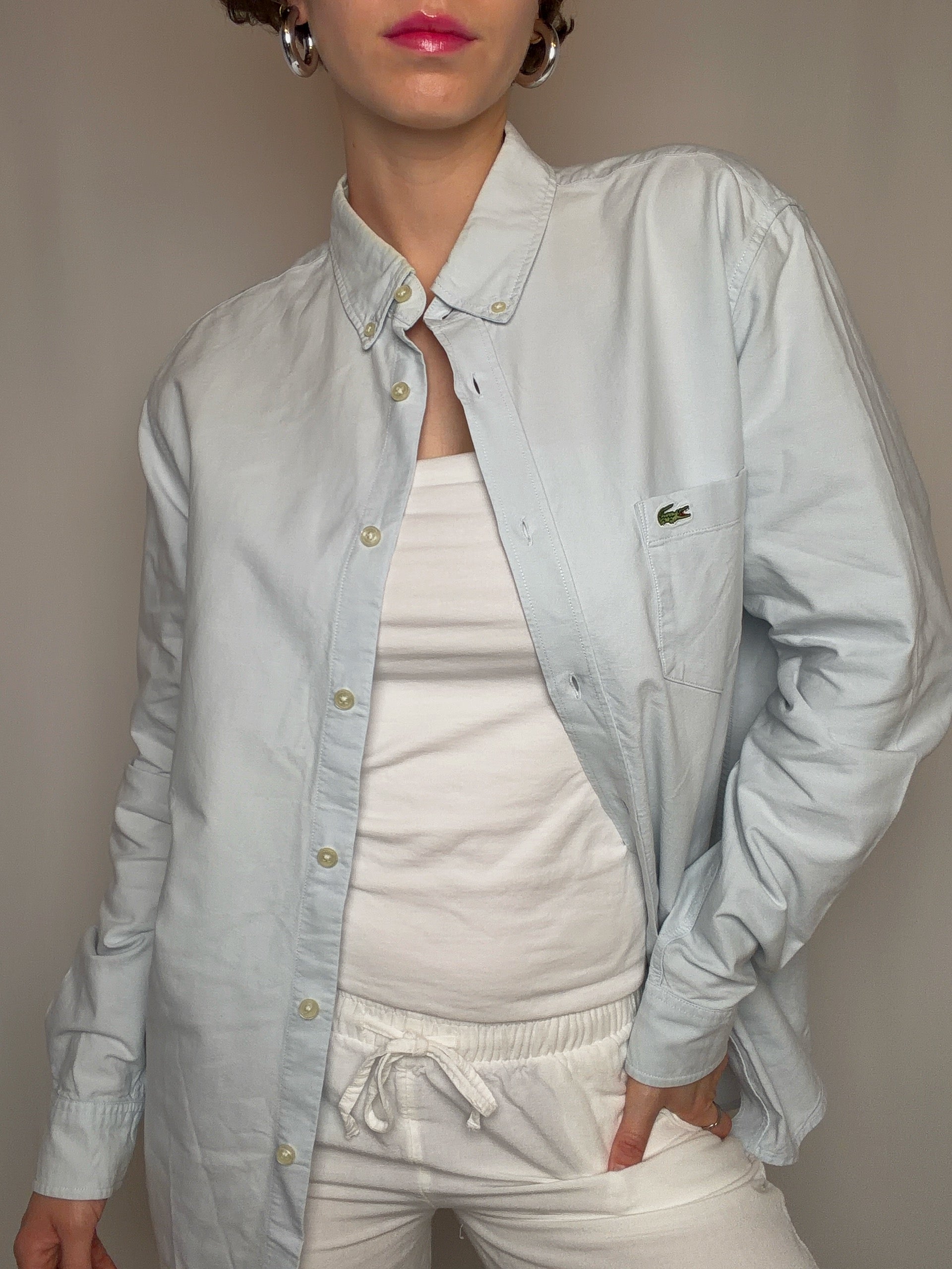 Chemise bleue Lacoste L vintage