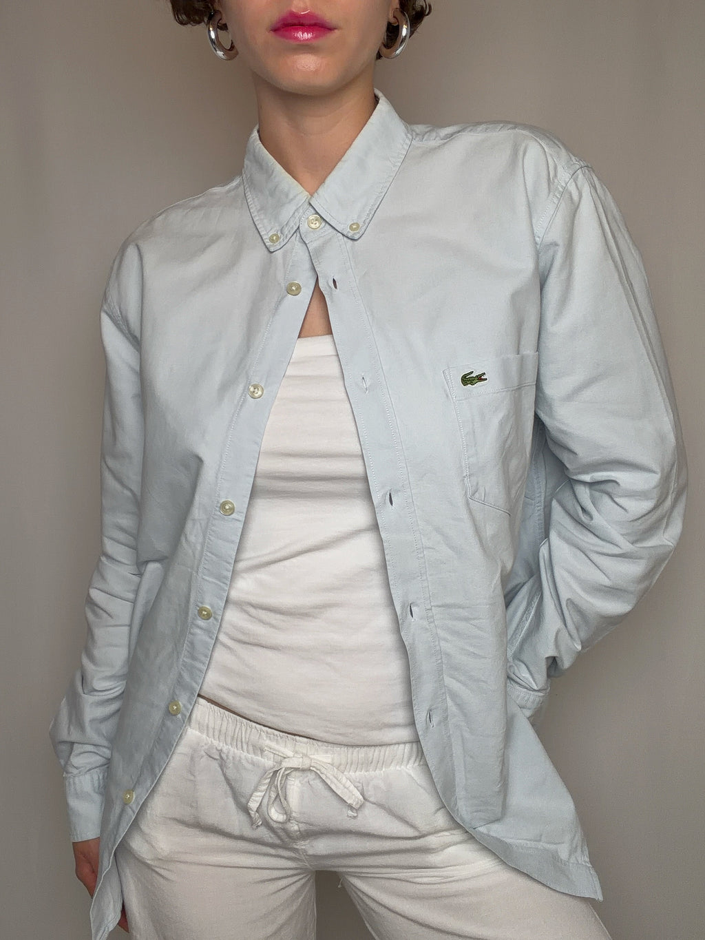 Chemise bleue Lacoste L vintage