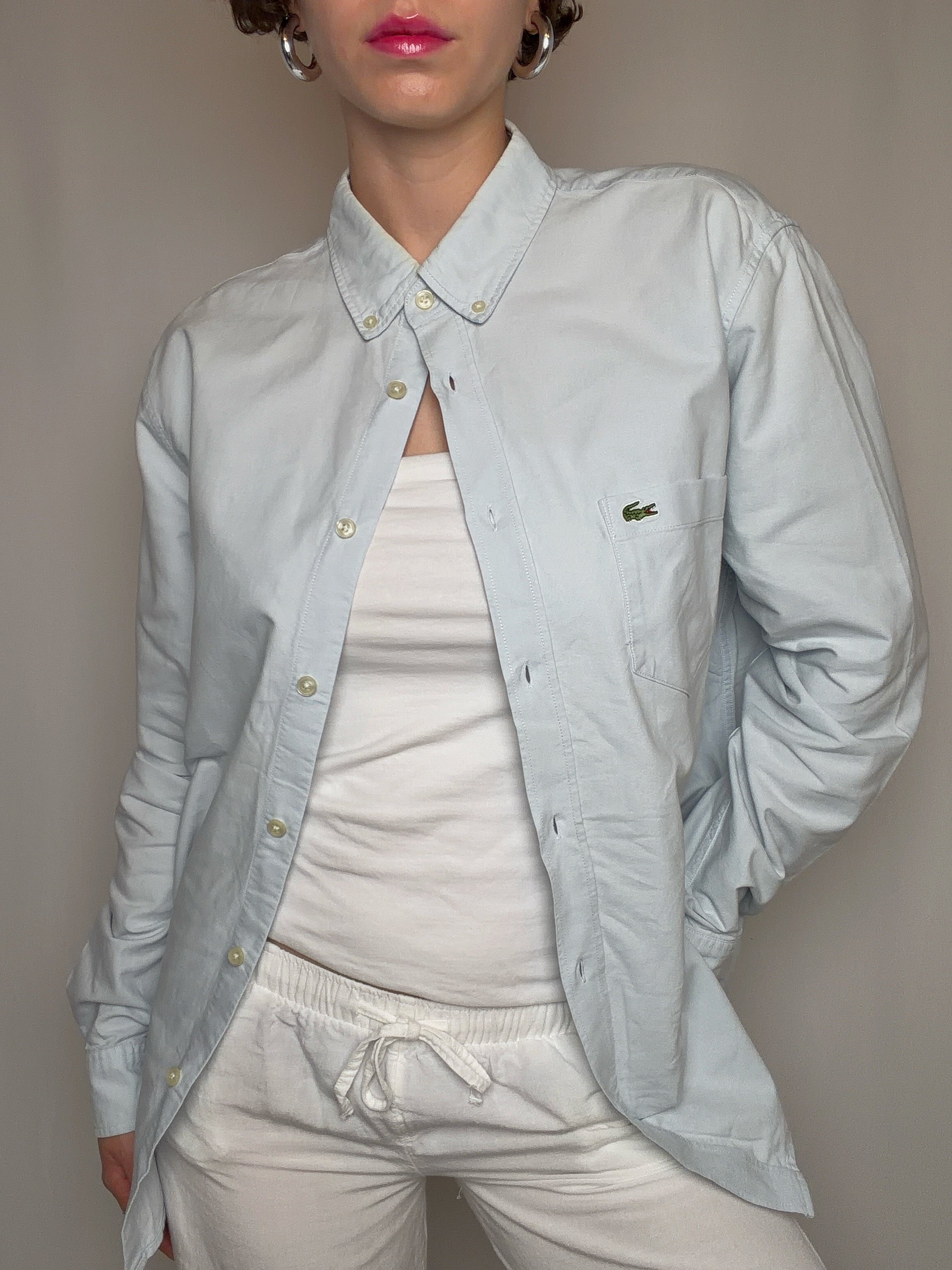 Chemise bleue Lacoste L vintage